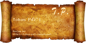 Tokos Pál névjegykártya